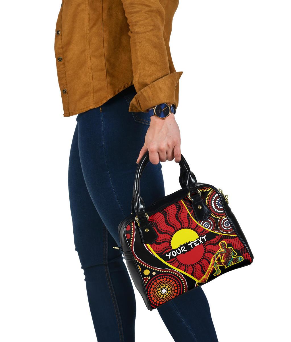 [Custom] Shoulder Handbag - Australia Aboriginal Dots With Didgeridoo - Vibe Hoodie