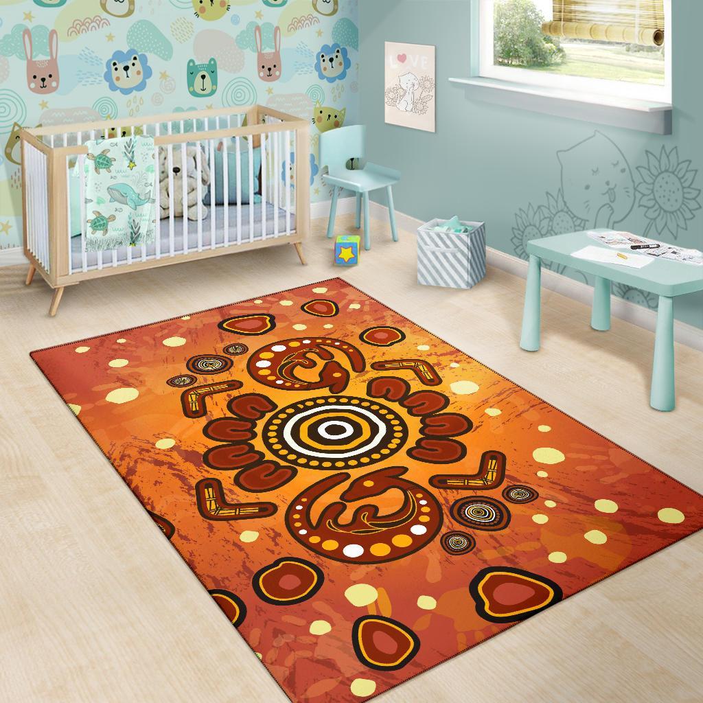 aboriginal-area-rug-baby-kangaroo-and-dot-painting-patterns