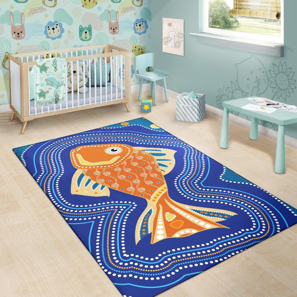 area-rug-aboriginal-dot-art-painting-with-fish