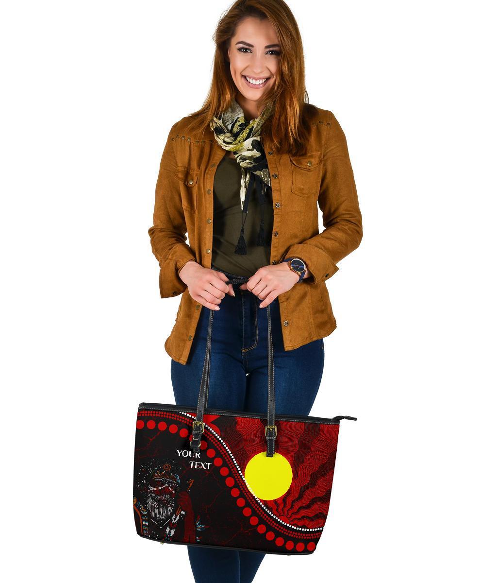 custom-aboriginal-leather-tote-bags-indigenous-people-and-sun