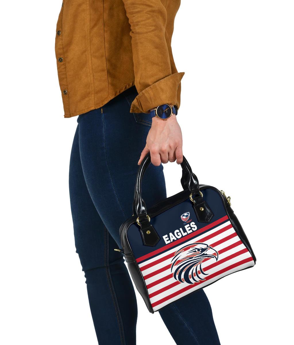 USA Rugby Shoulder Handbag Eagles Simple Style - Navy - Vibe Hoodie