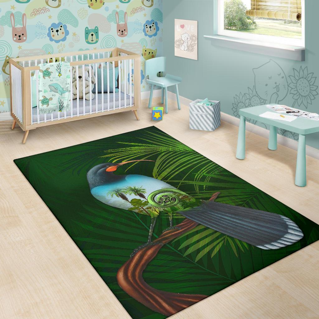 huia-bird-new-zealand-area-rug