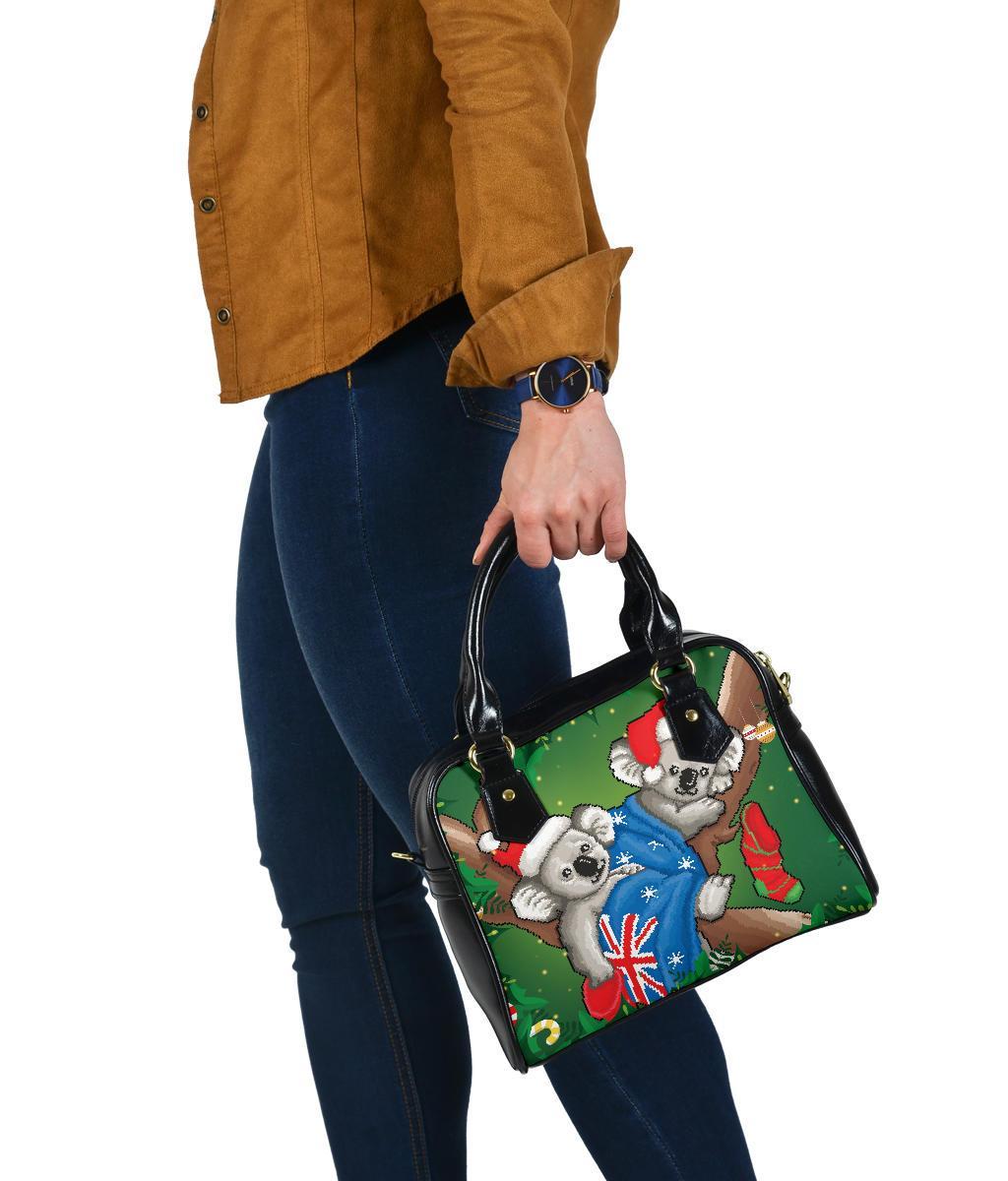 Christmas Shoulder Handbag - Australia Flag with Koala Ugly  Christmas - Vibe Hoodie