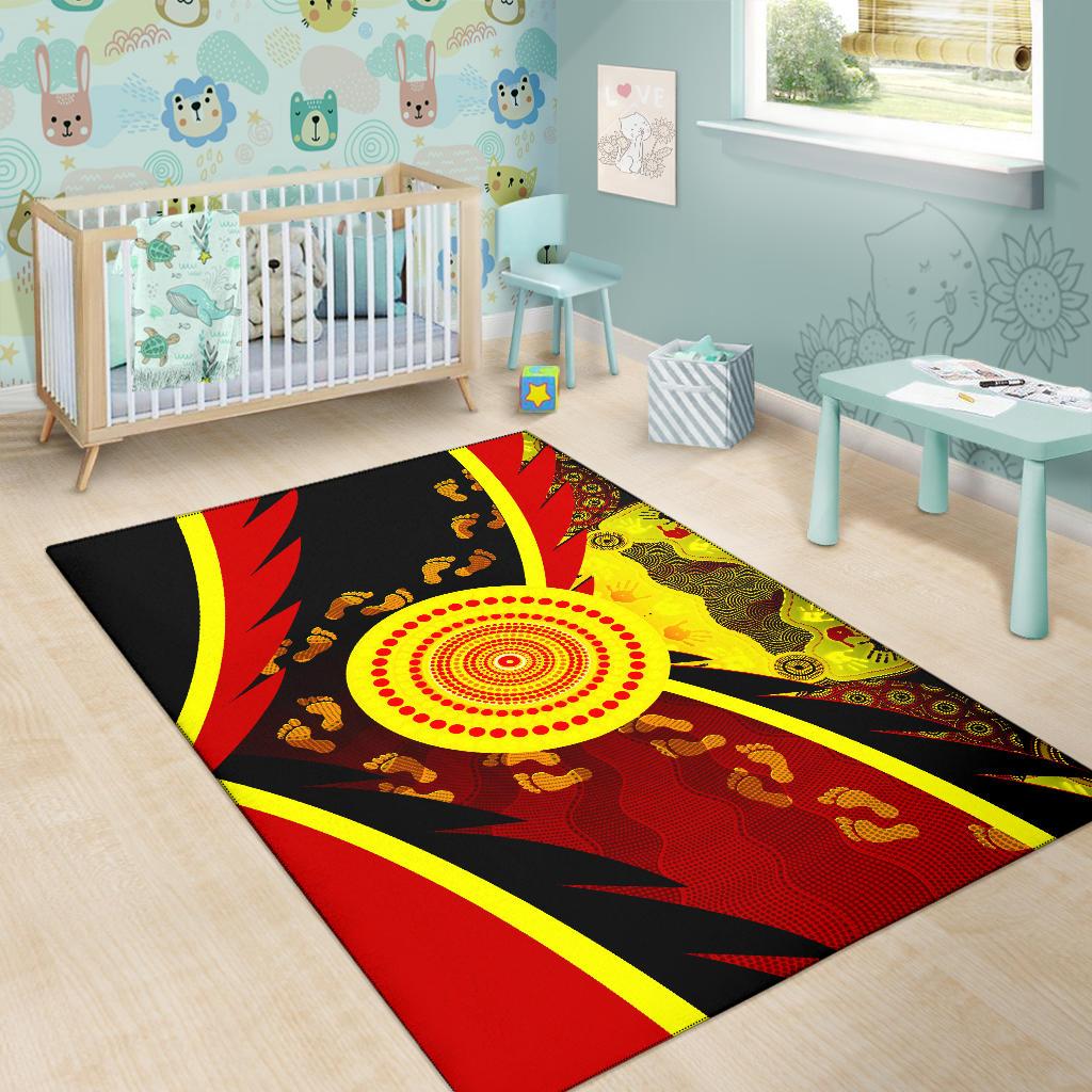 aboriginal-area-rug-indigenous-flag-with-footprint-hand-art