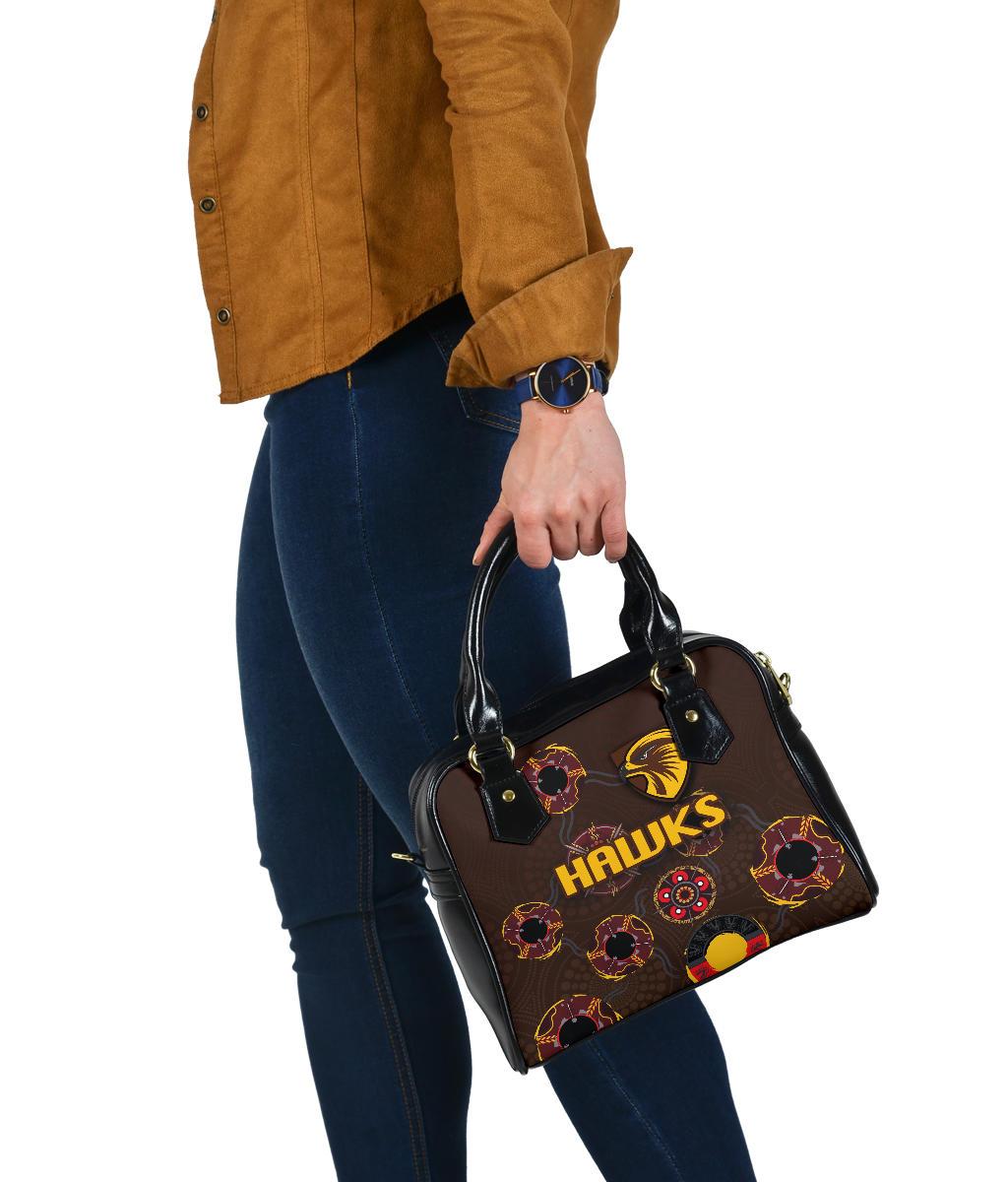 Hawthorn Shoulder Handbag Hawks Indigenous - Brown - Vibe Hoodie