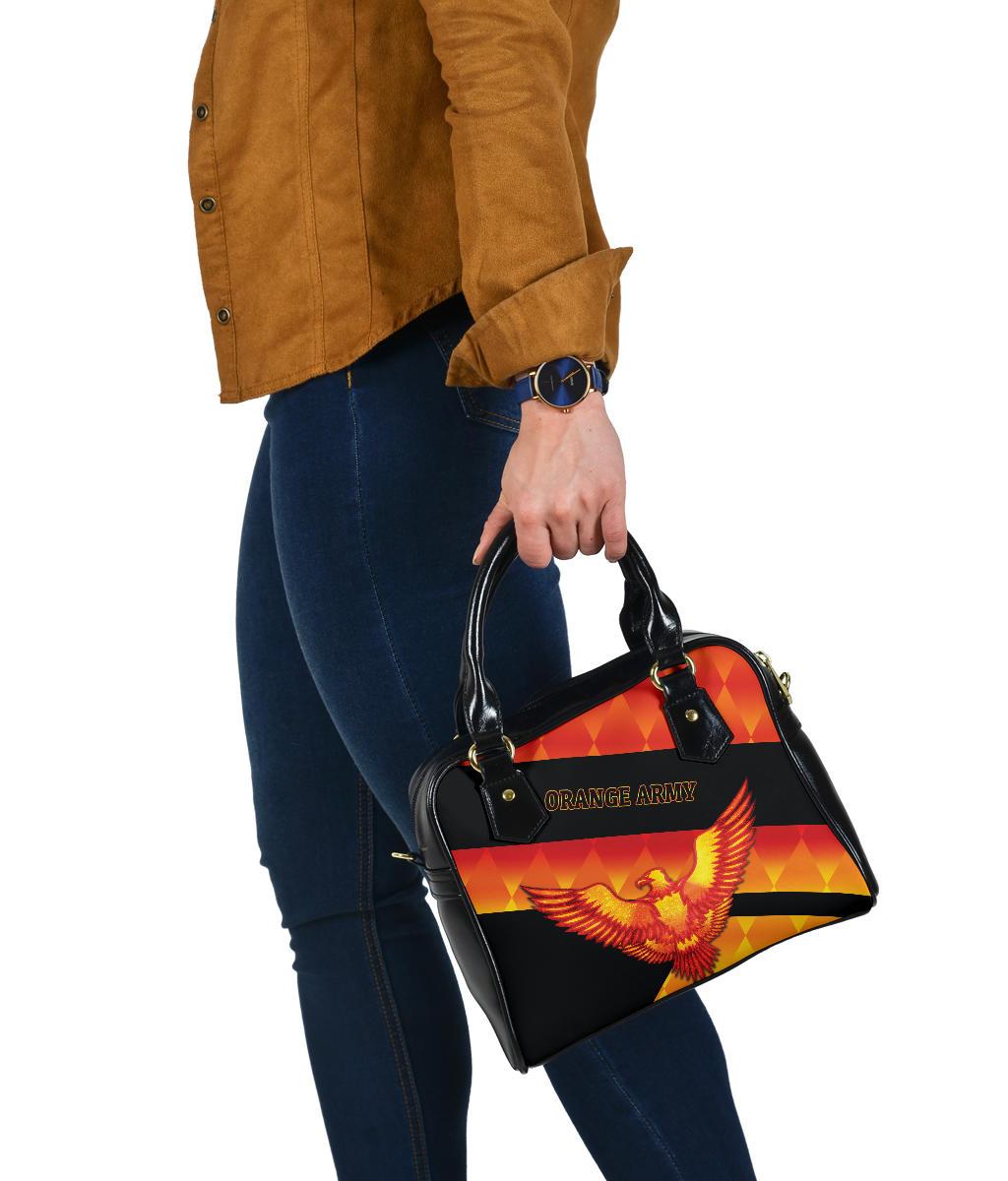 Orange Army Shoulder Handbag Cricket Sporty Style - Vibe Hoodie