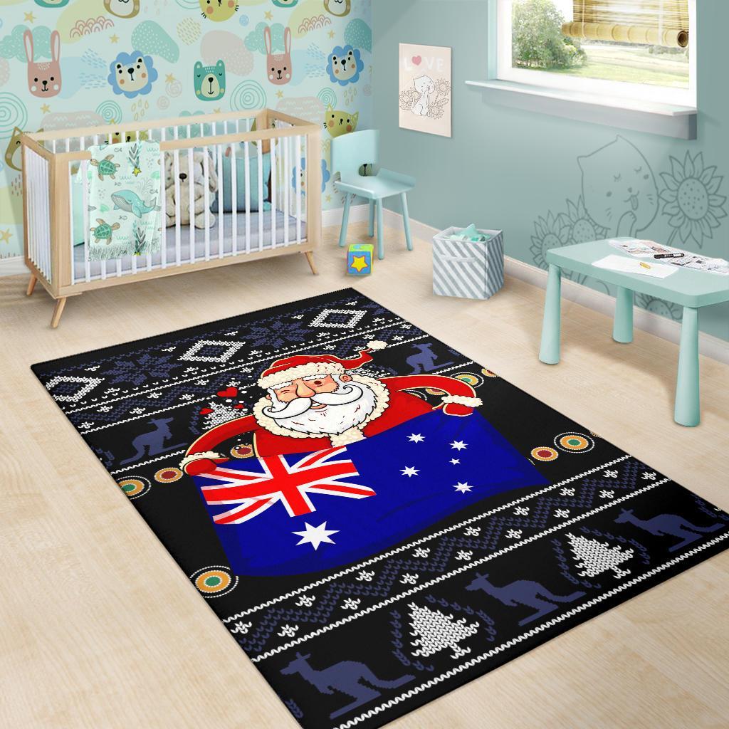 christmas-area-rug-australia-santa-claus-hold-the-flag-black