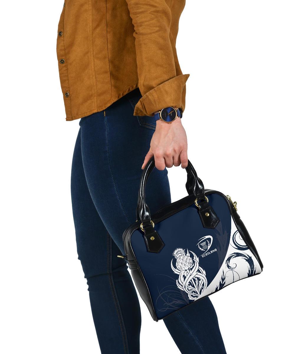 Scottish Rugby Shoulder Handbag Thistle Vibes - Navy - Vibe Hoodie