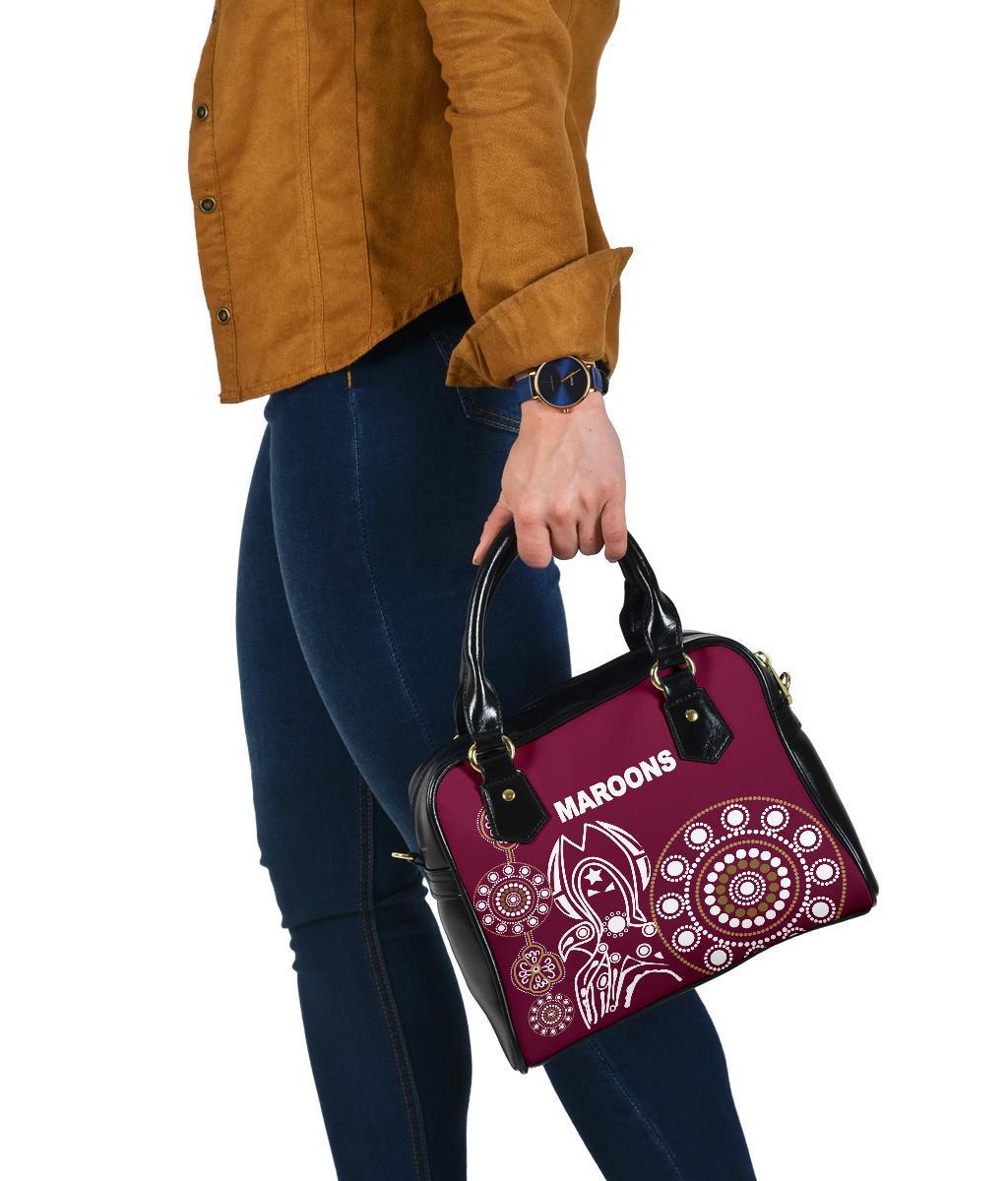 Queensland Shoulder Handbag Maroons Simple Indigenous - Vibe Hoodie