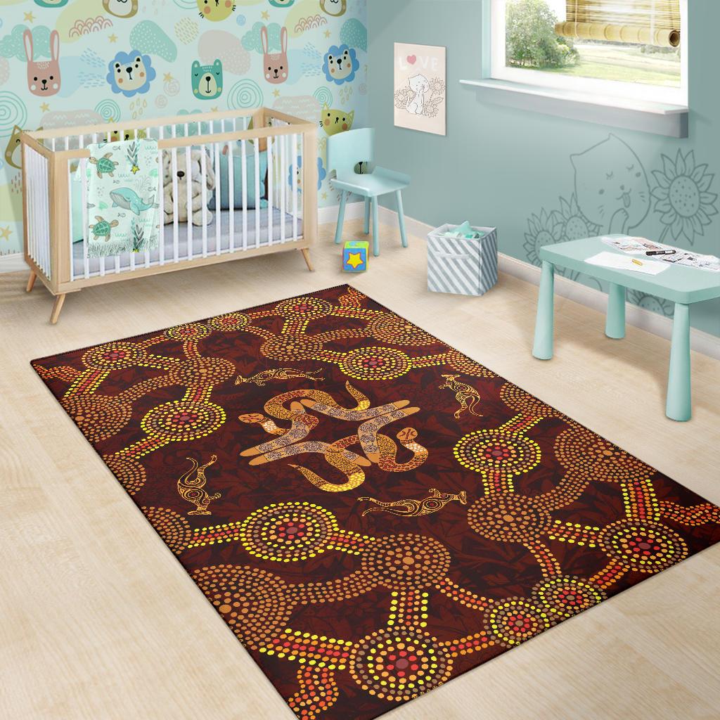 aboriginal-area-rug-snakes-boomerang-and-kangaroo