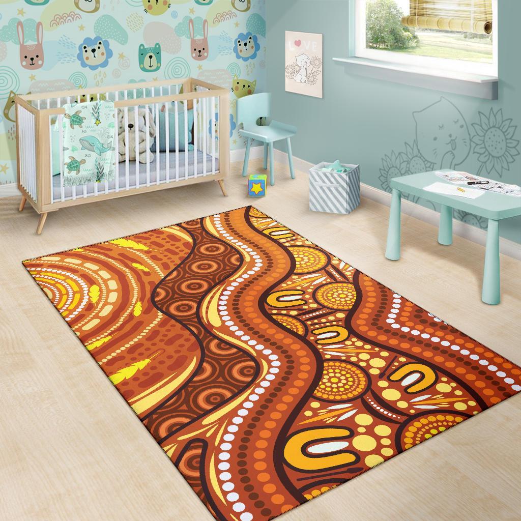 aboriginal-area-rug-landscape-and-the-sun-dot-painting-art