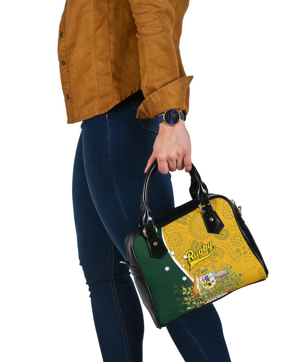 Shoulder Handbag - Australia Coat Of Arm In Rugby Style - Vibe Hoodie