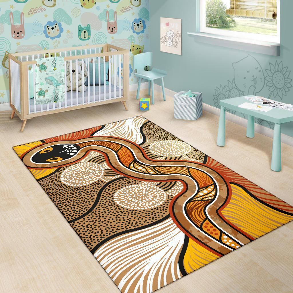 aboriginal-area-rug-indigenous-snake-vintage-stye