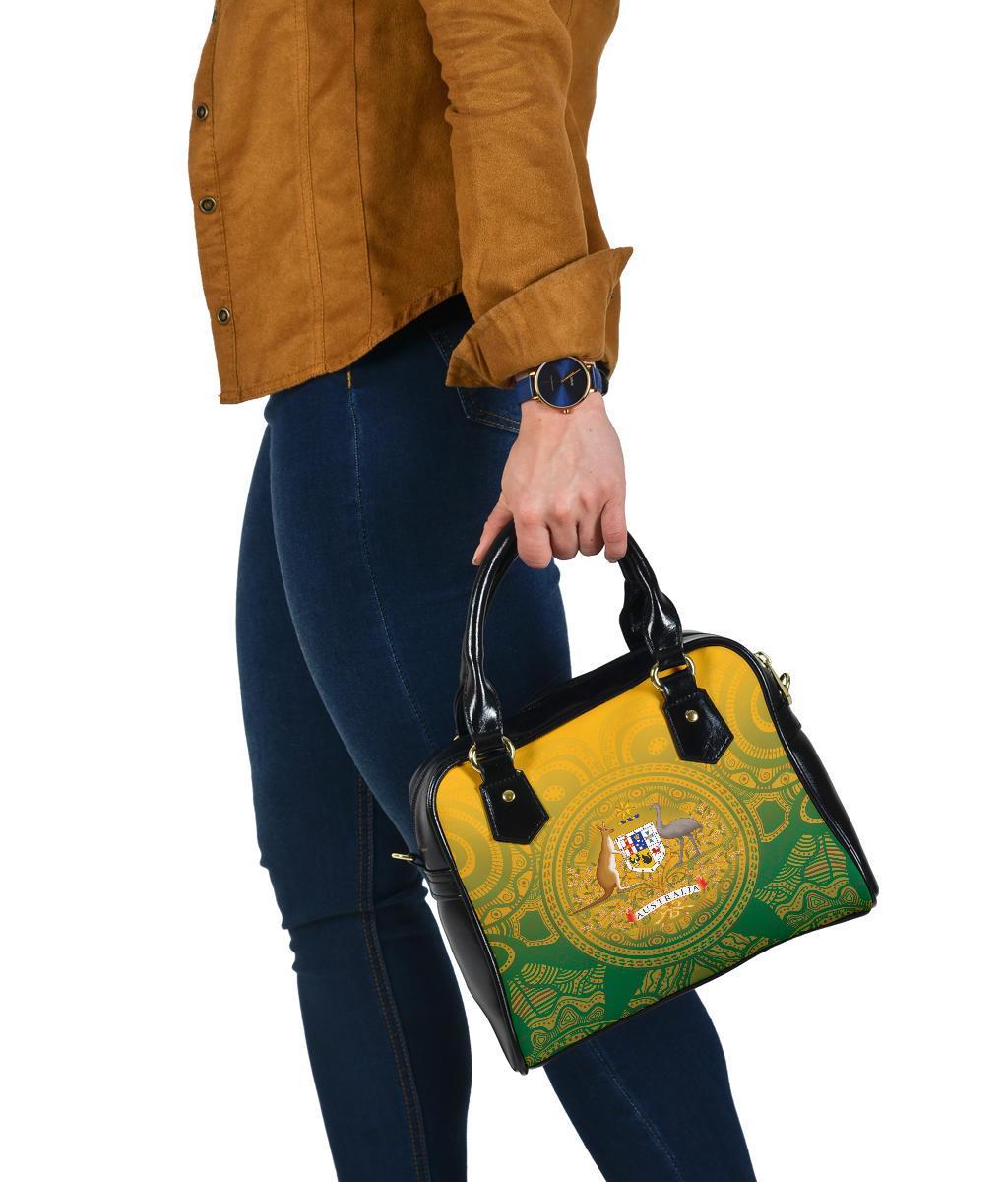 Aboriginal Shoulder Handbag, Australia Rugby and Coat Of Arms Ver01 - Vibe Hoodie