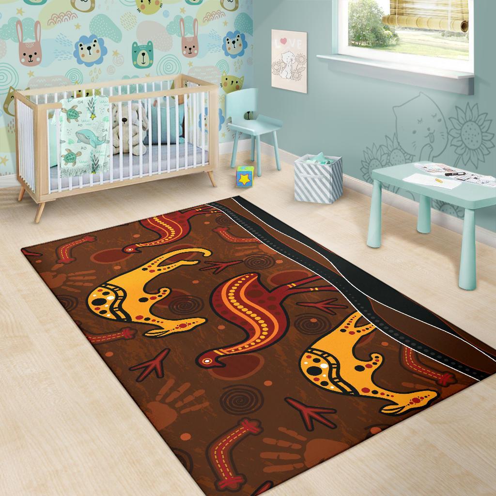 aboriginal-area-rug-indigenous-kangaroo-and-emu-brown-color