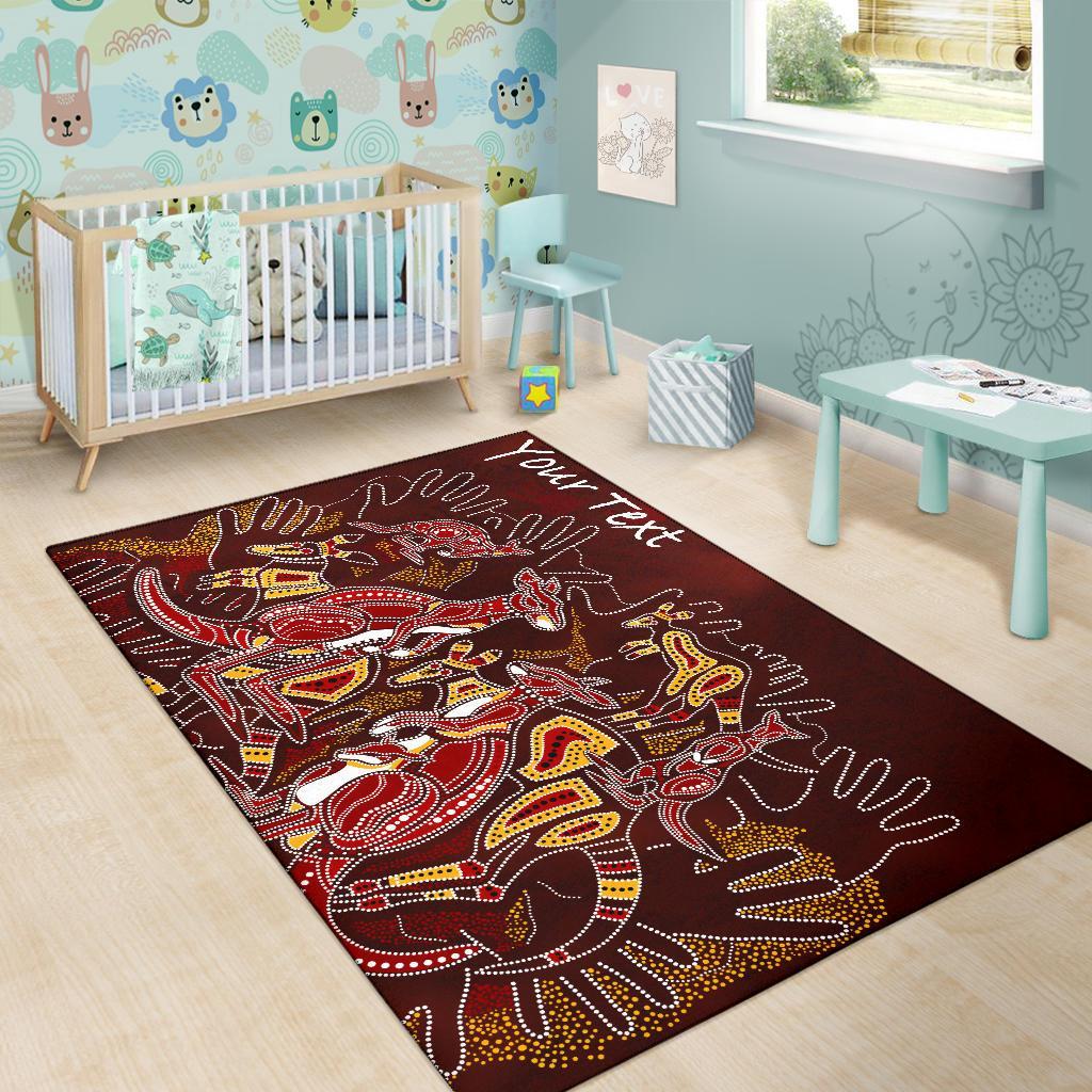 custom-aboriginal-area-rug-kangaroo-family-with-hand-art