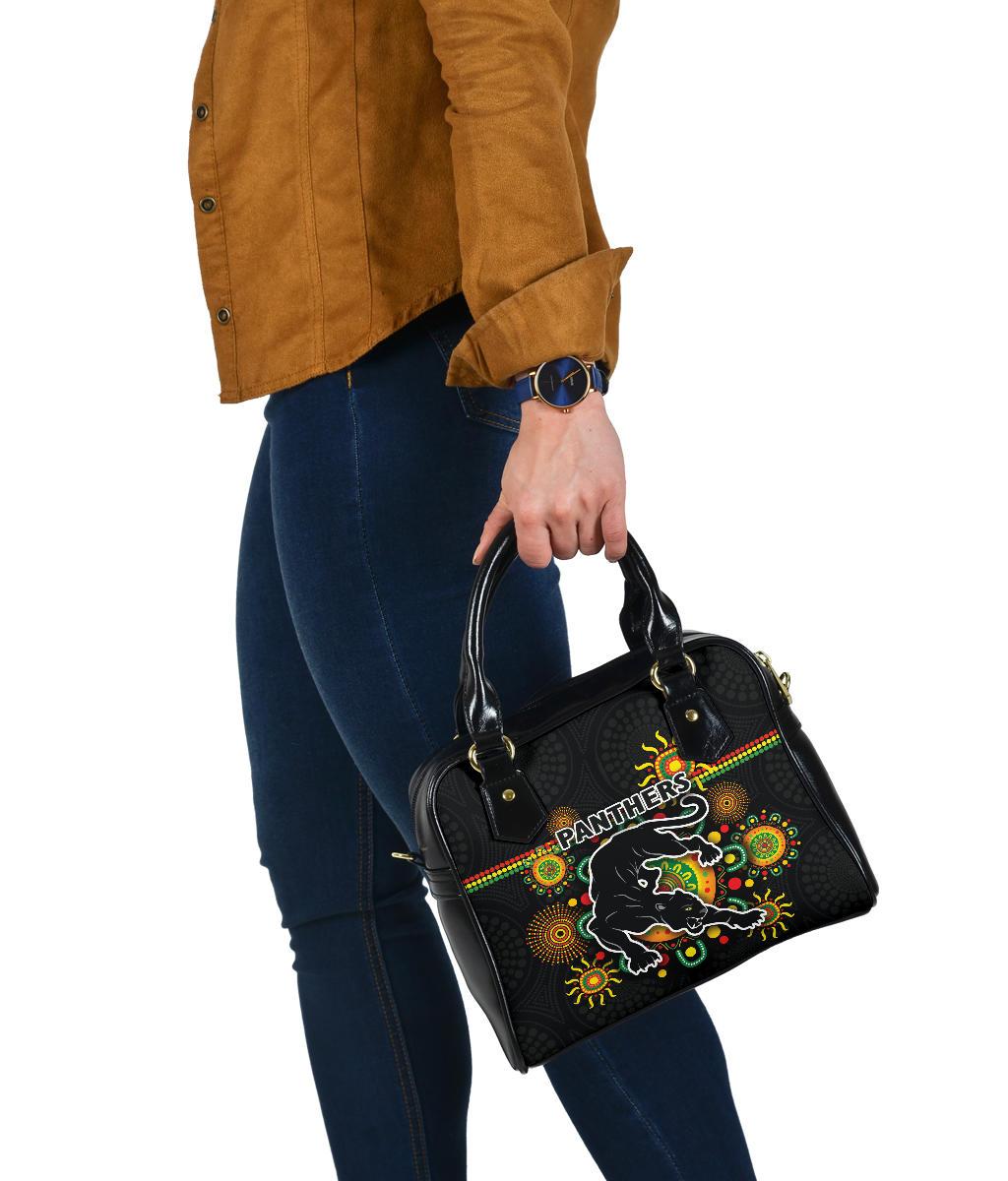 Penrith Shoulder Handbag Indigenous Panthers - Black - Vibe Hoodie