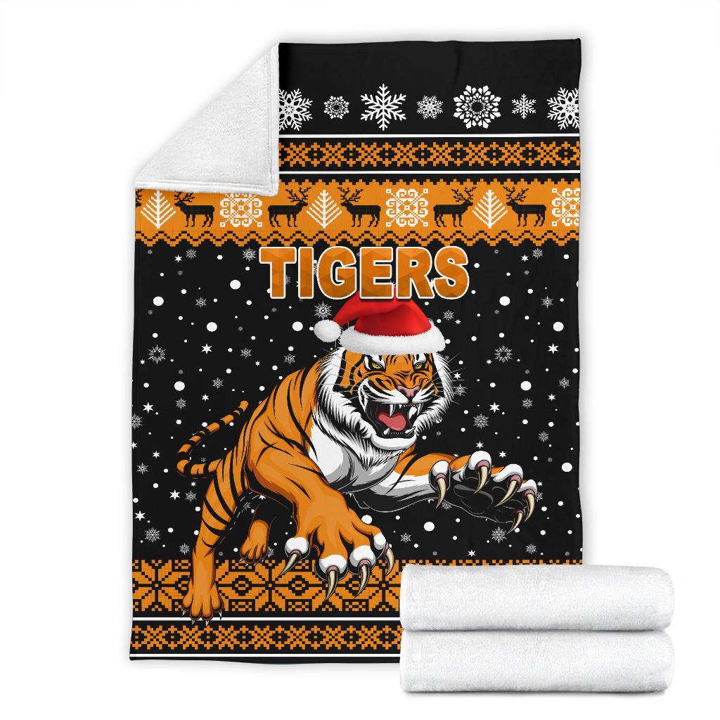 wests-christmas-premium-blanket-tigers-unique-vibes-black