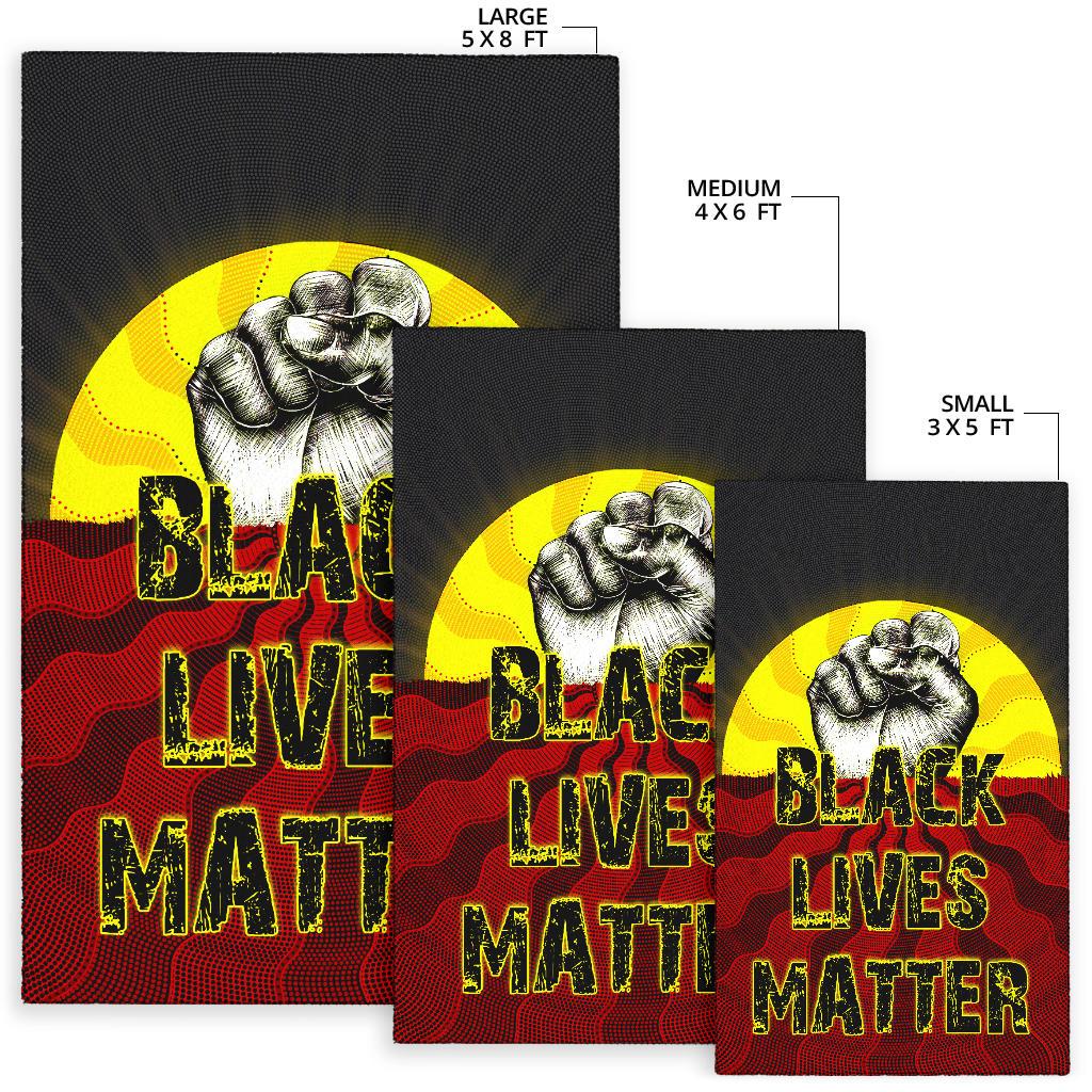 area-rug-aboriginal-black-lives-matter-sun-dot-painting