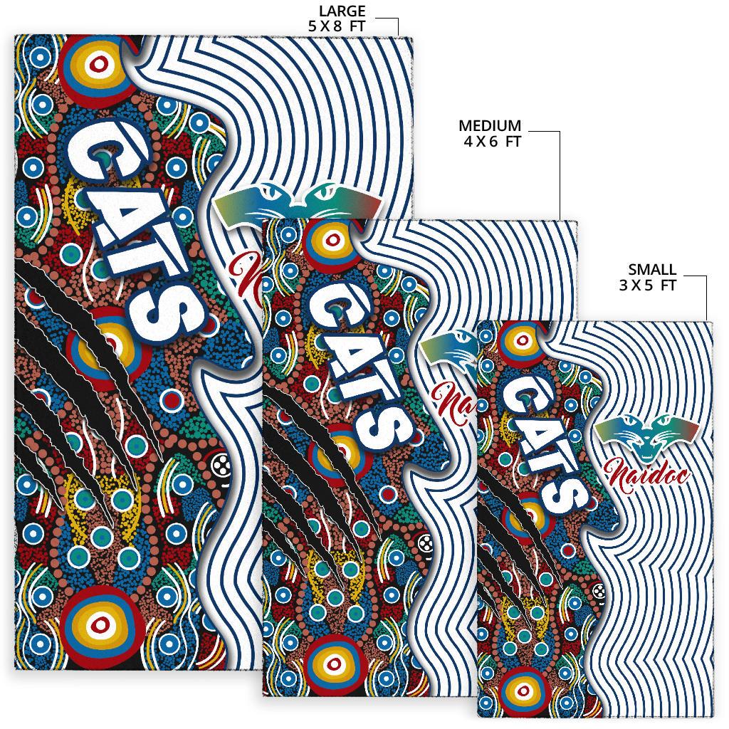 custom-personalised-geelong-naidoc-week-area-rug-cats-indigenous-version-special