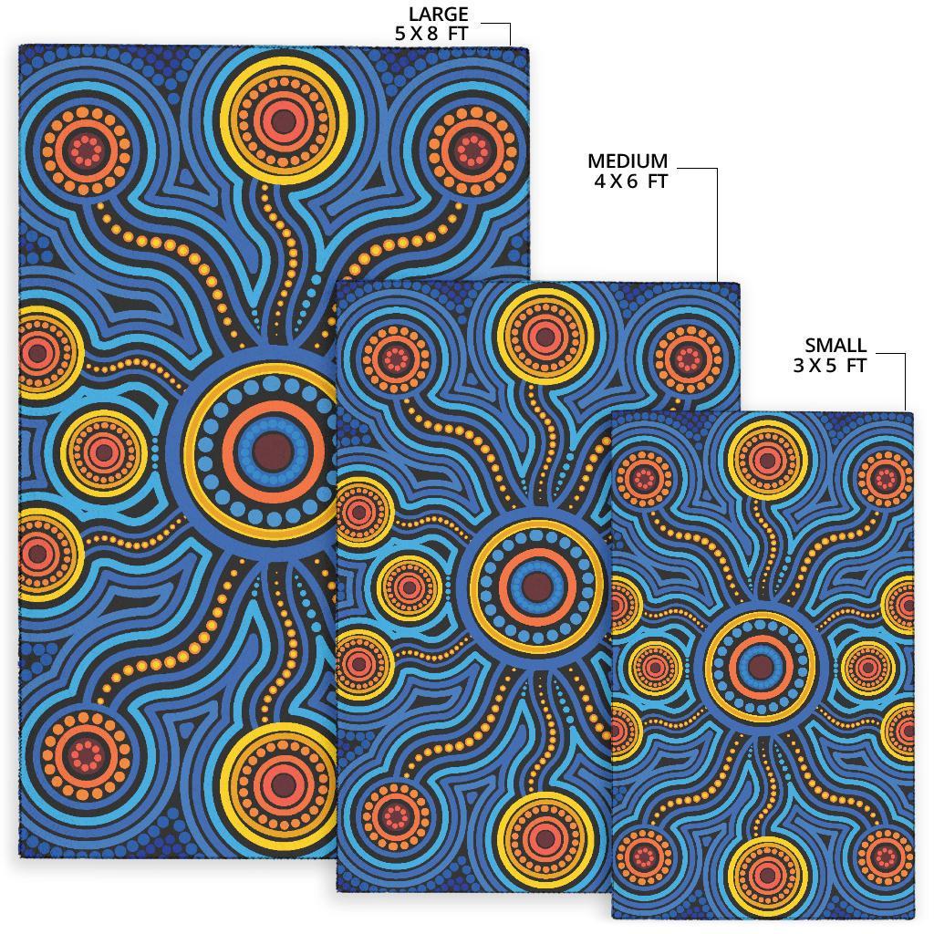 aboriginal-area-rug-aboriginal-flower-blue-dot-painting-art