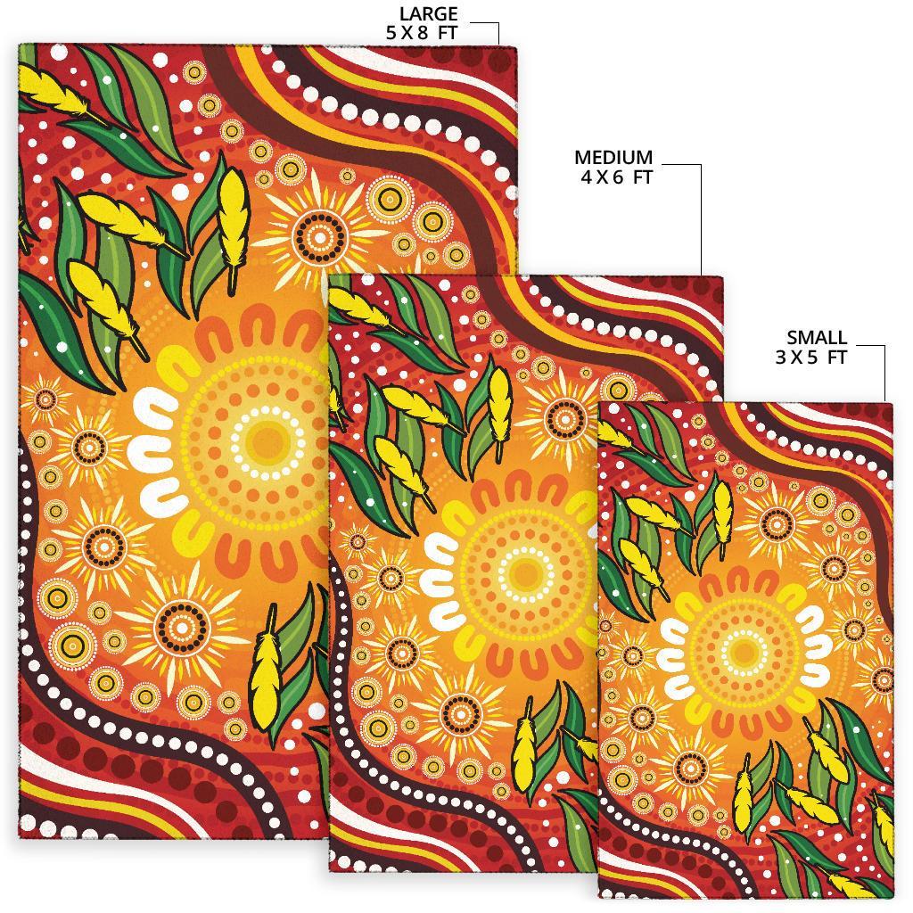 aboriginal-area-rug-indigenous-circle-leaf-patterns