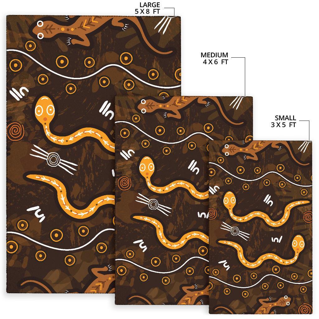 aboriginal-area-rug-indigenous-snake-hand-brown-color