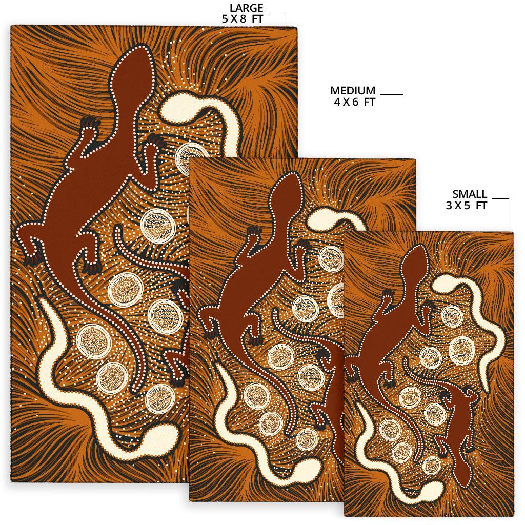 aboriginal-area-rug-indigenous-brown-lizard-and-white-snake-1