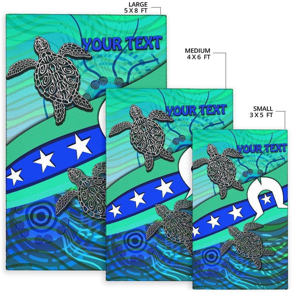 personalised-area-rug-torres-strait-flag-and-turtle