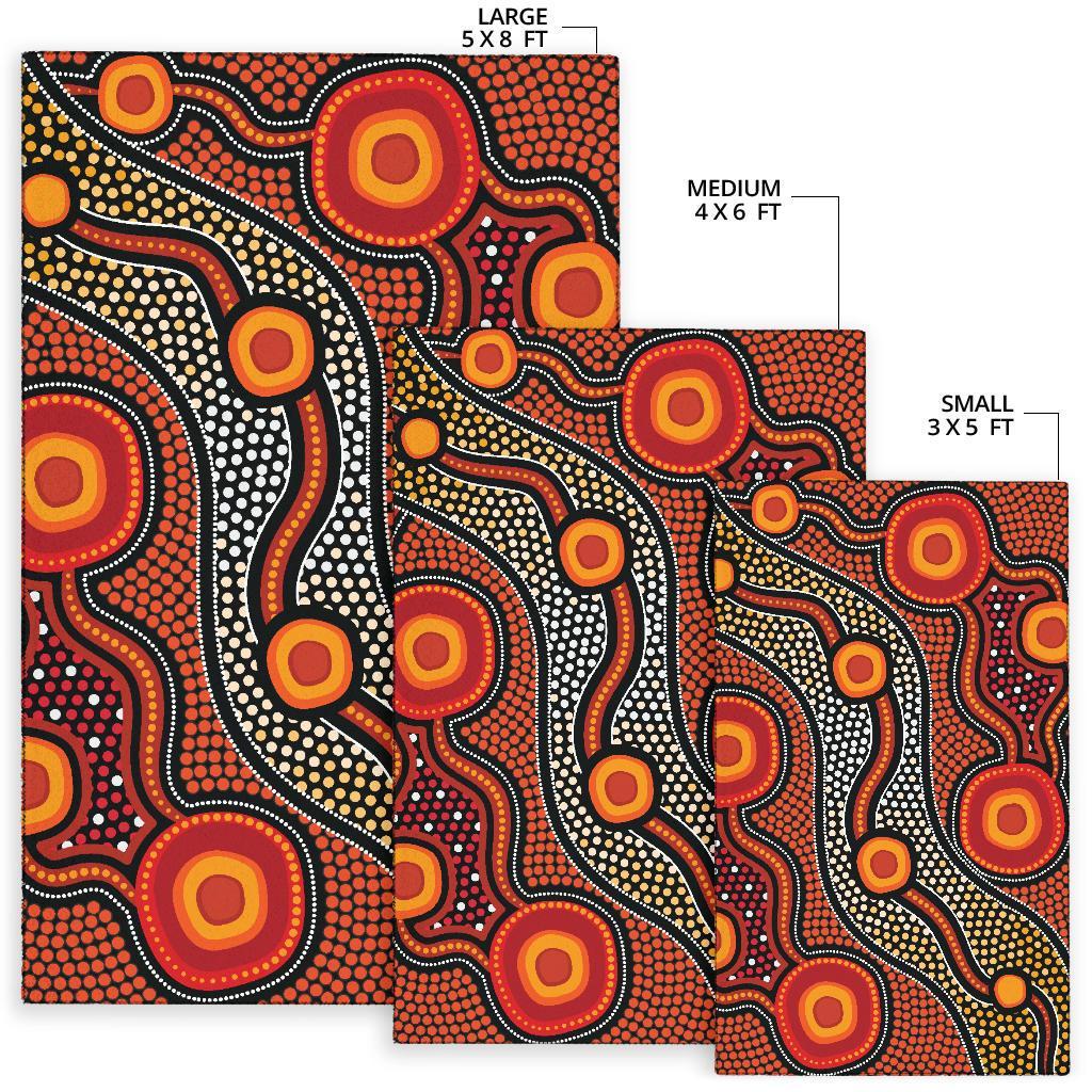 aboriginal-area-rug-landscape-circle-dot-painting-art