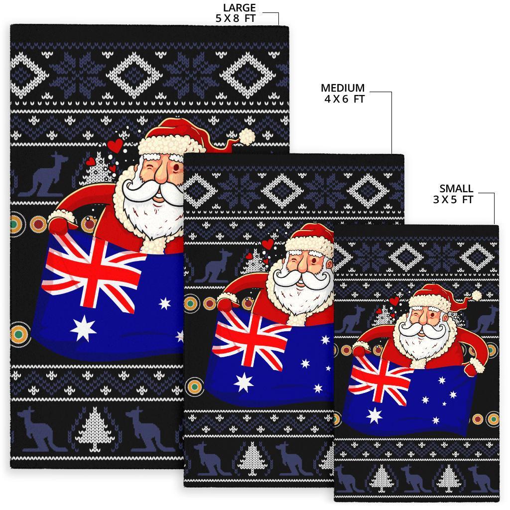 christmas-area-rug-australia-santa-claus-hold-the-flag-black