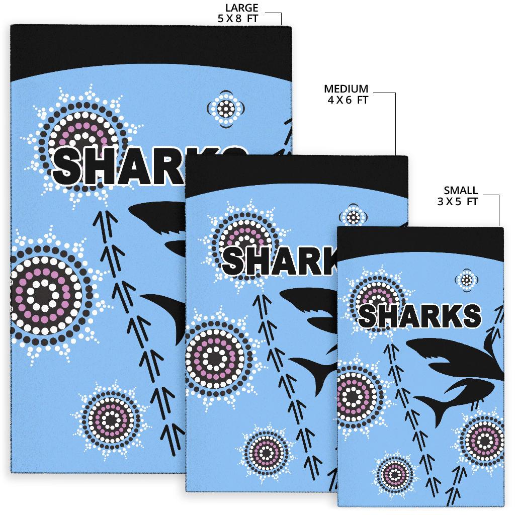 cronulla-area-rug-sharks-simple-indigenous-blue