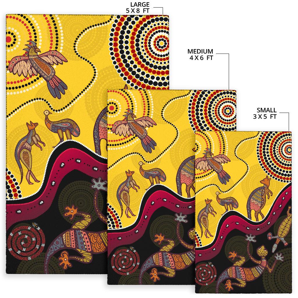 aboriginal-area-rug-indigenous-animals-life-art