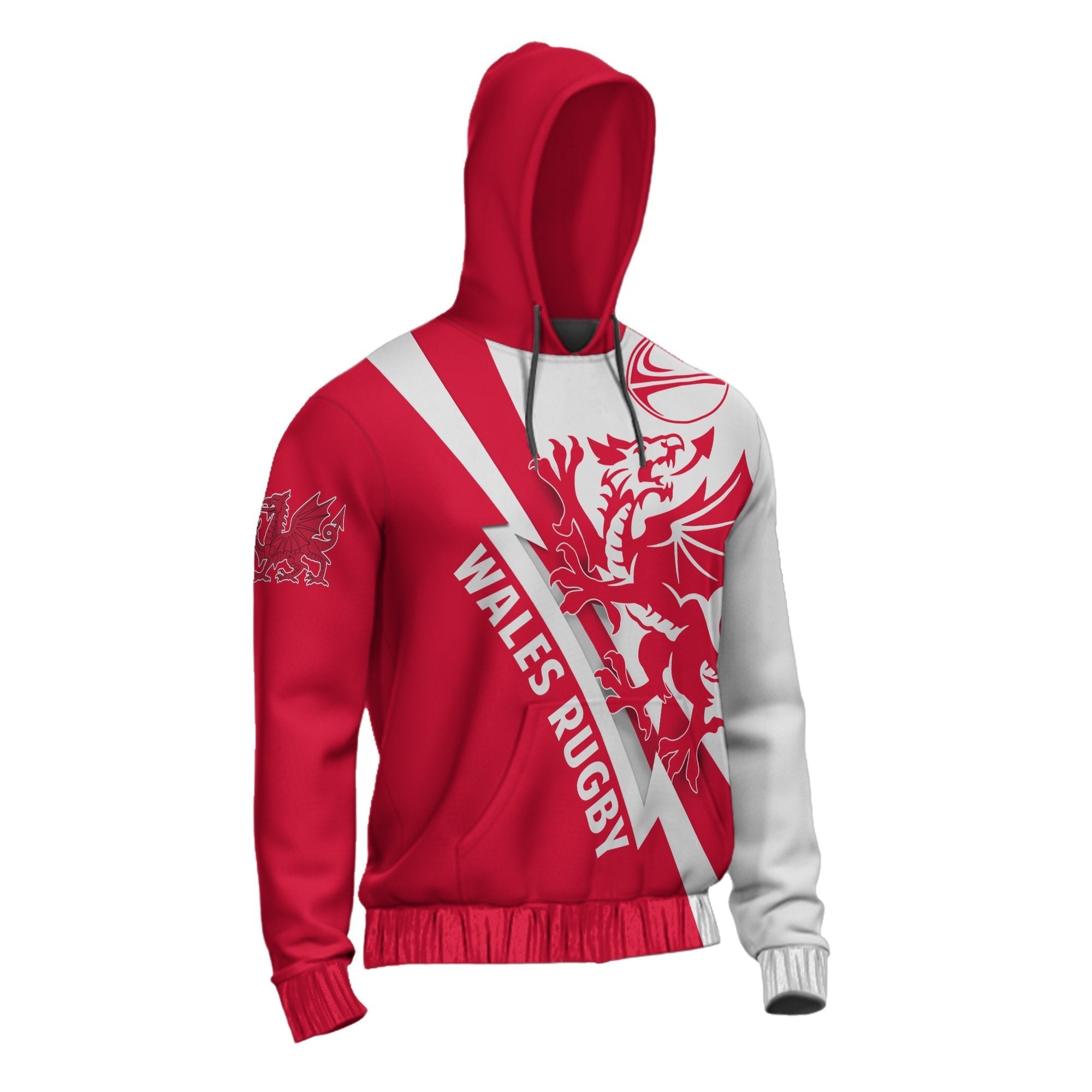 Wales Rugby Hoodie - Lighting Style