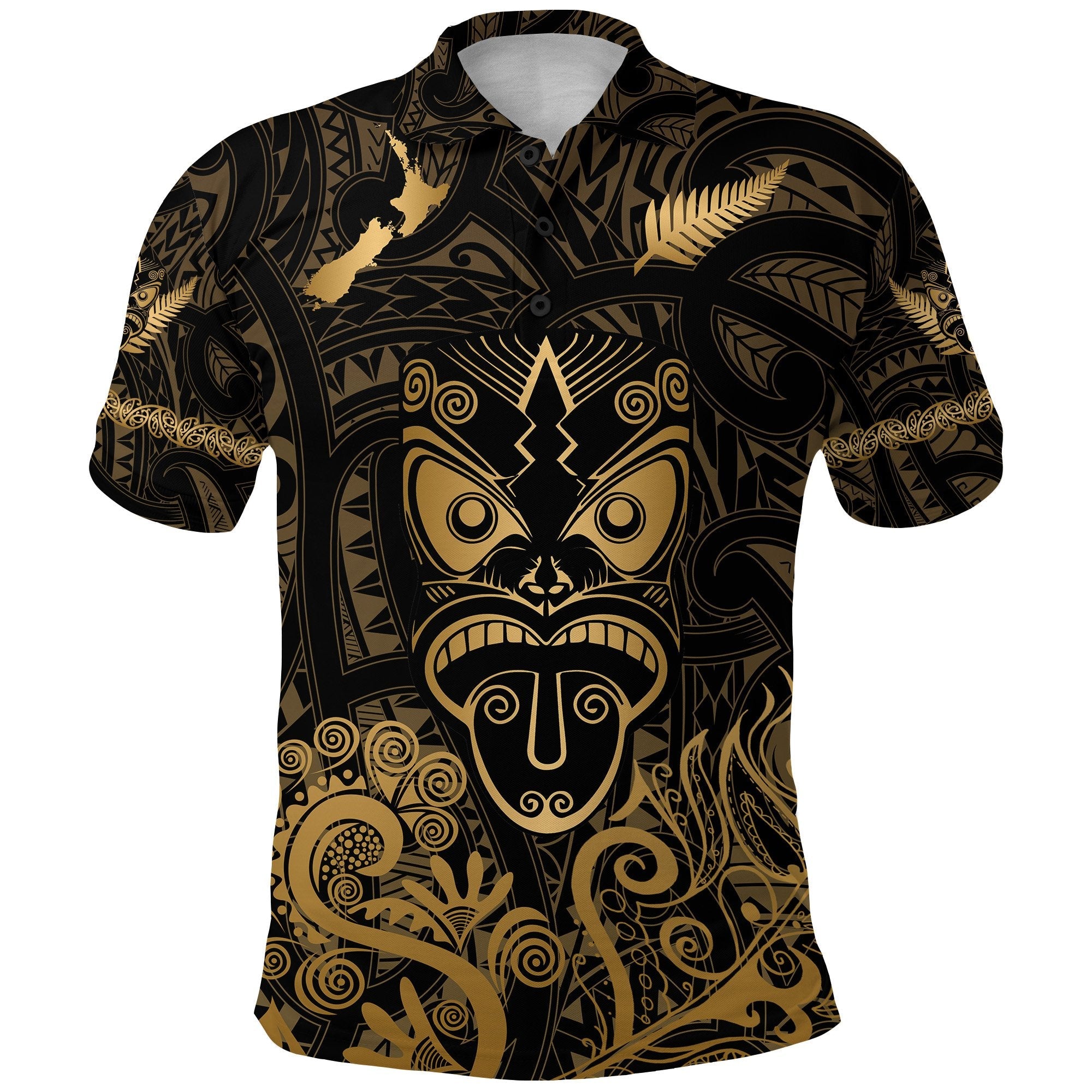 maori-aotearoa-rugby-haka-polo-shirt-new-zealand-silver-fern-gold-1