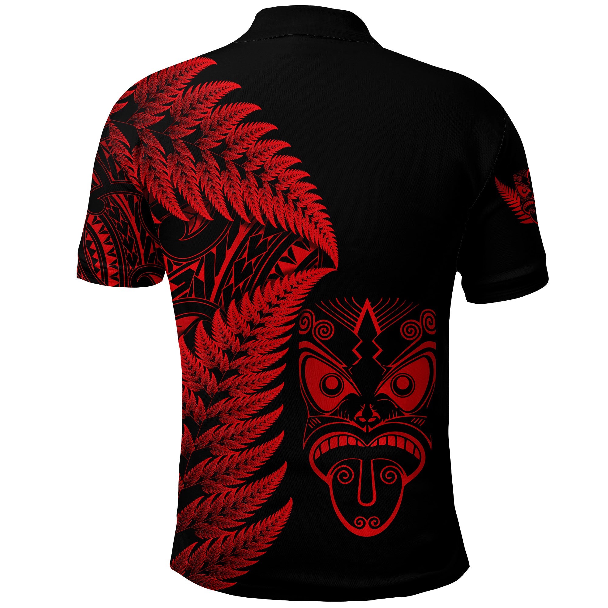 new-zealand-haka-rugby-maori-polo-shirt-silver-fern-vibes-red