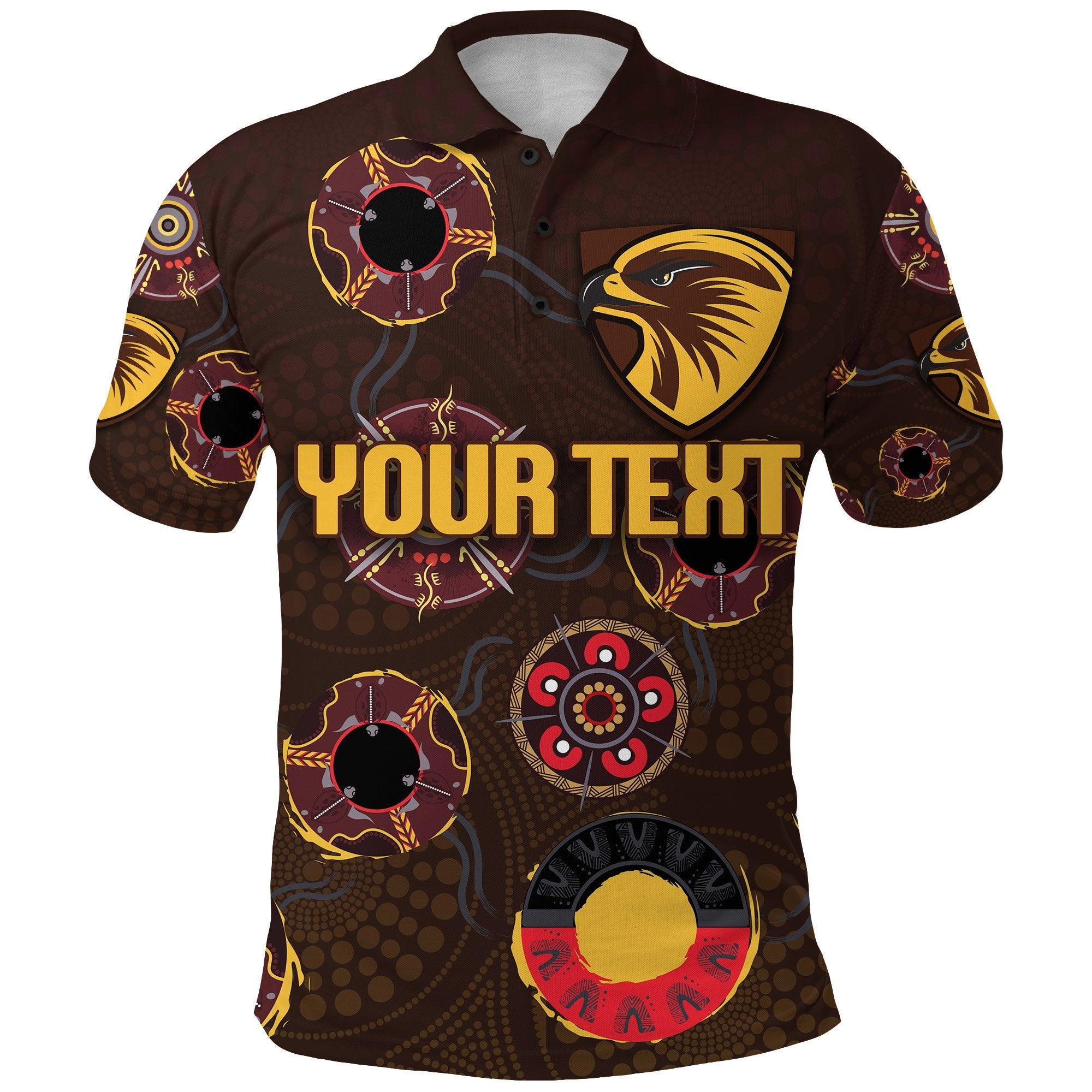 custom-personalised-hawthorn-polo-shirt-hawks-indigenous-brown