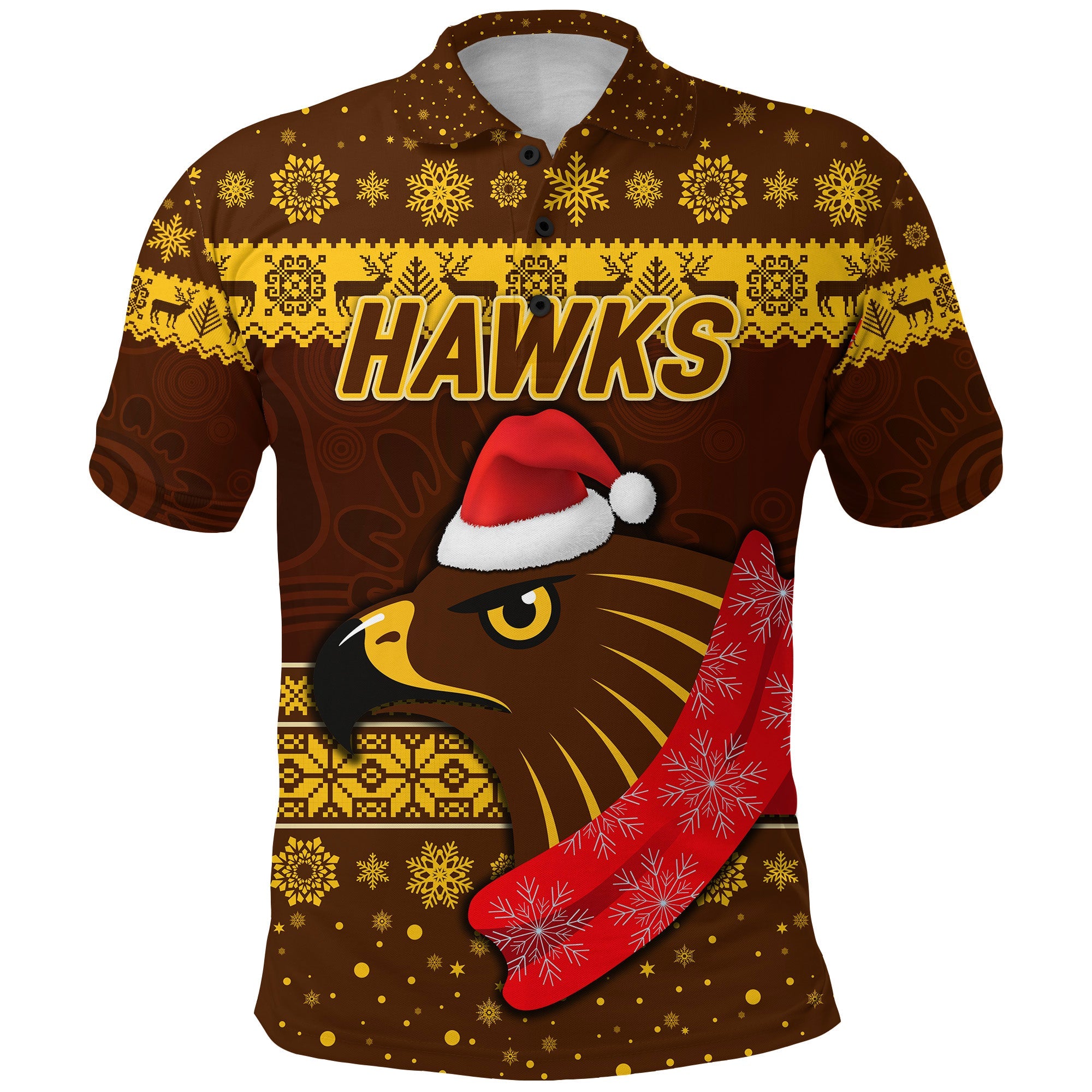 custom-personalised-hawthorn-hawks-polo-shirt-christmas-simple-style-lt8