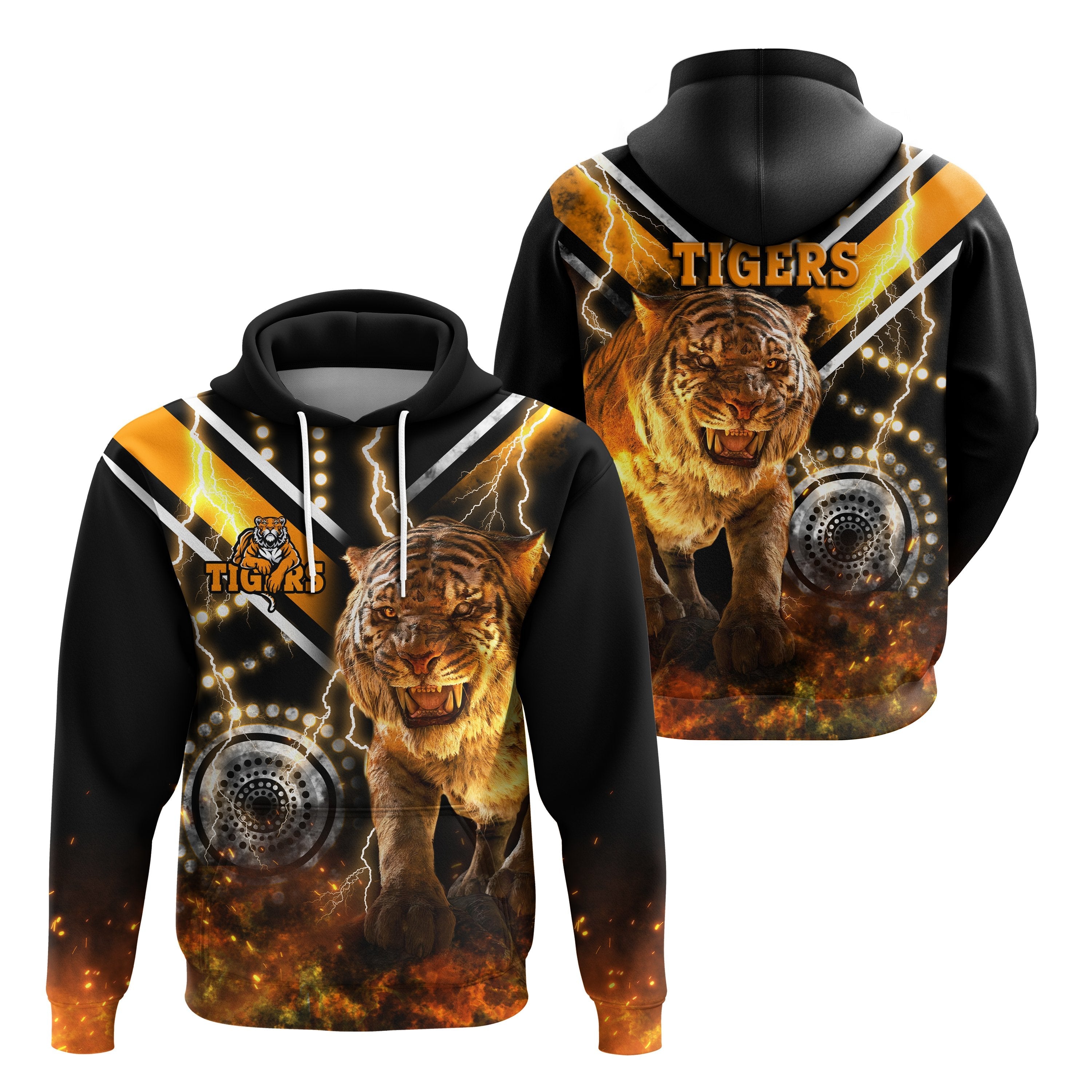 Wests Tigers Hoodie Version Aboriginal Tiger 3D LT16