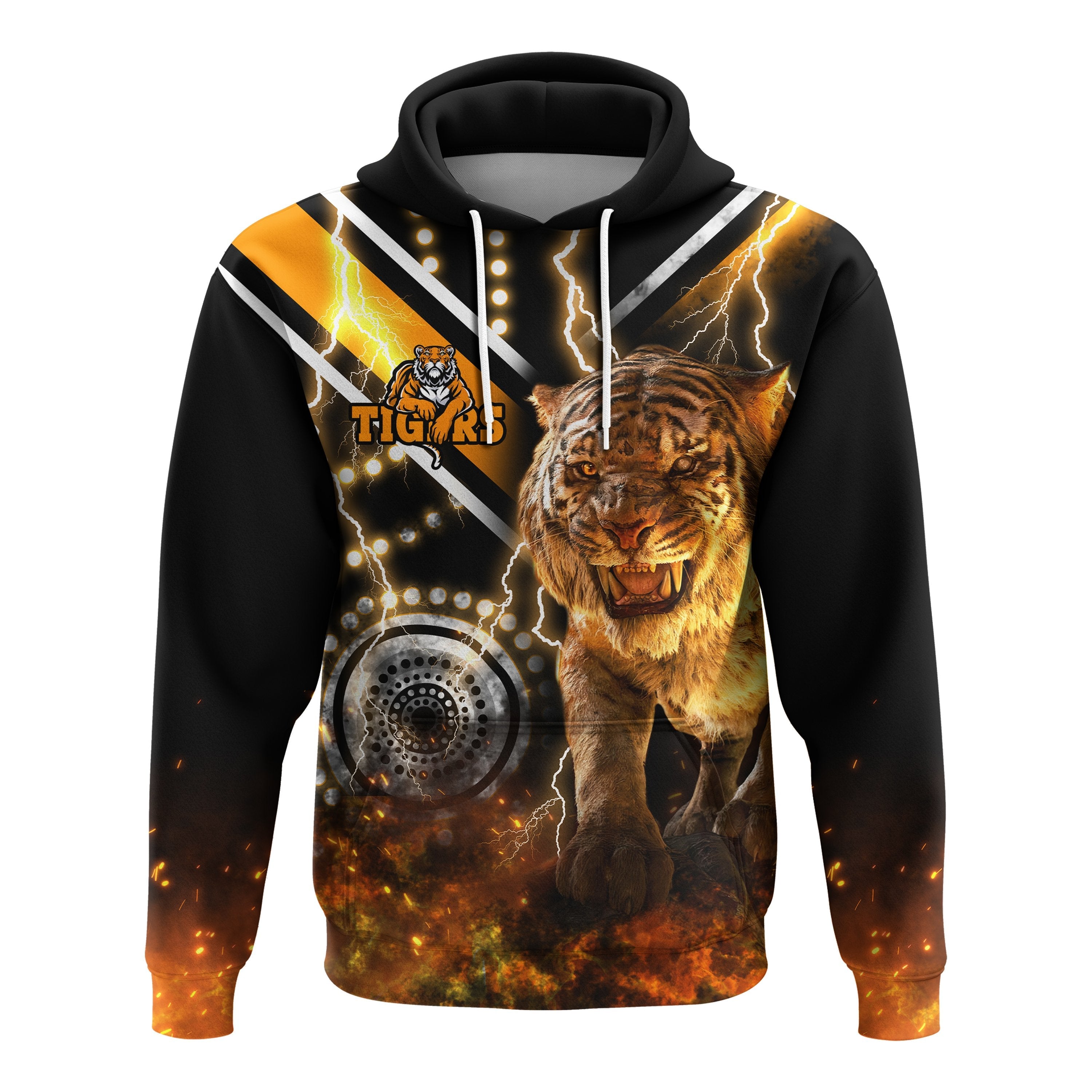 Wests Tigers Hoodie Version Aboriginal Tiger 3D LT16