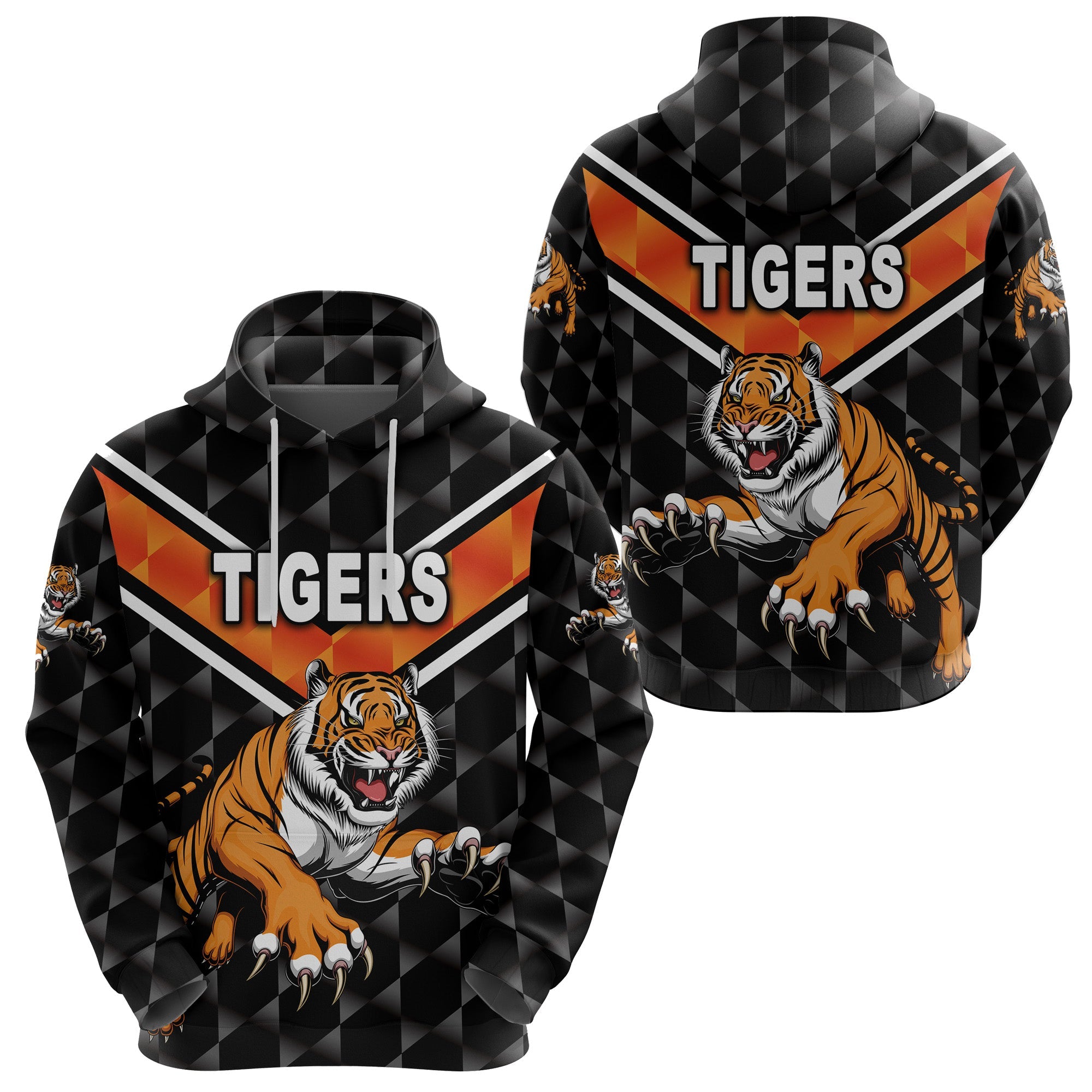 Wests Tigers Hoodie Original Style - Black LT8