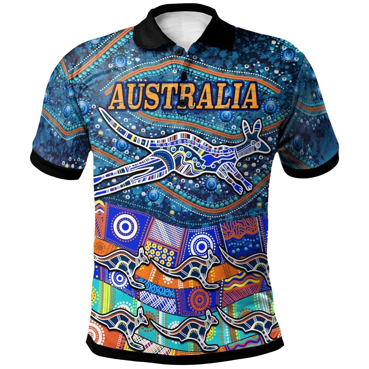 1saustralia-polo-shirt-kangaroo-dreaming