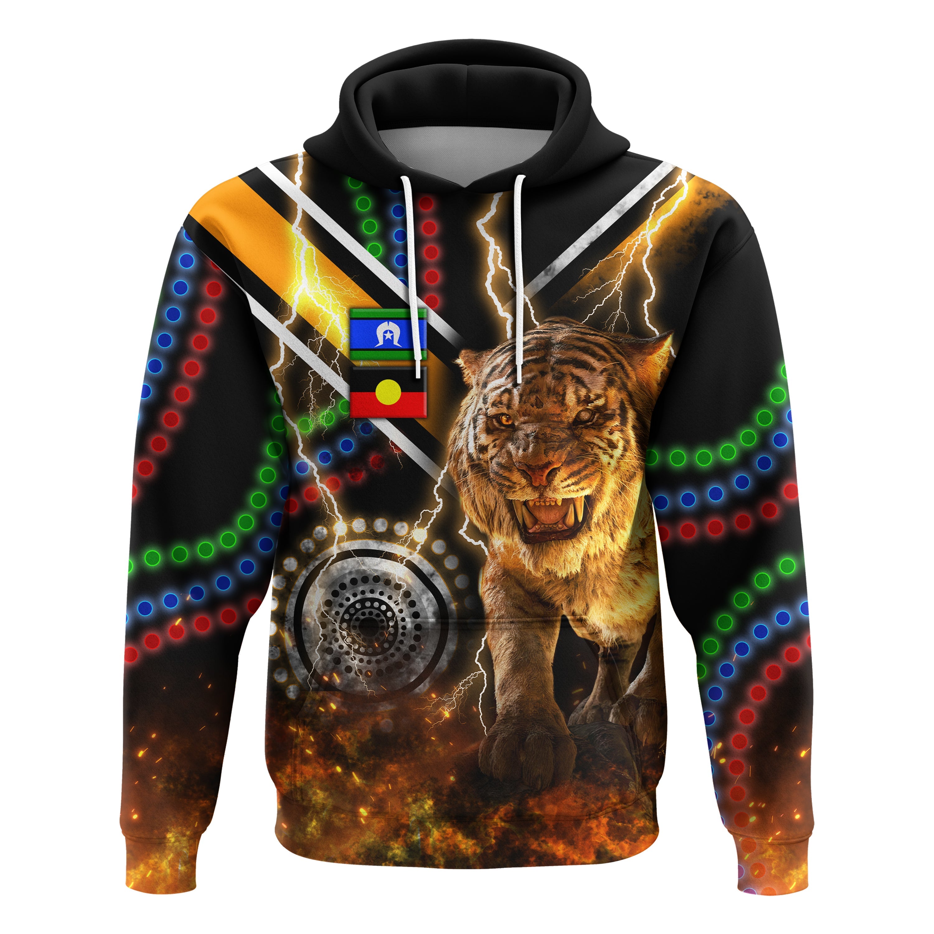 Wests Tigers Naidoc Week Hoodie Version Aboriginal Tiger 3D LT16