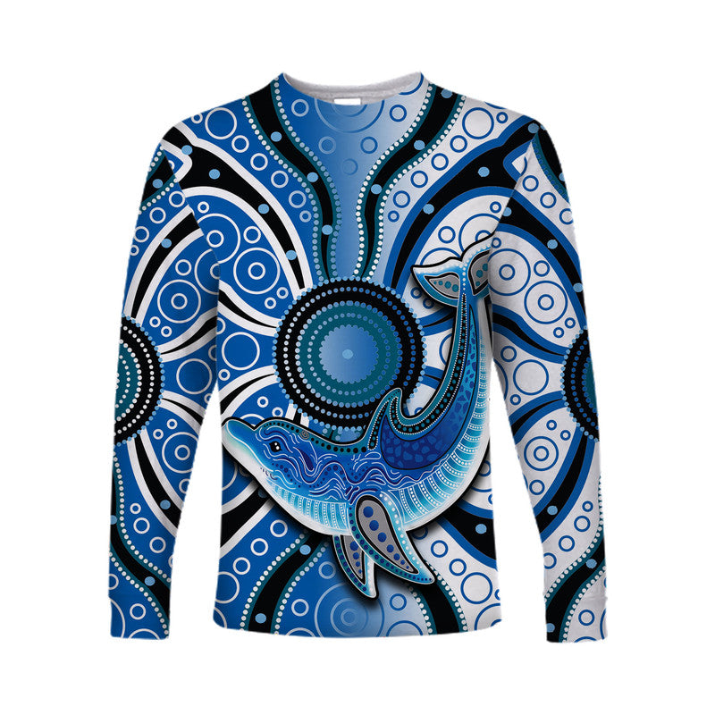 custom-personalised-aboriginal-dolphins-long-sleeve-shirts-blue-sea