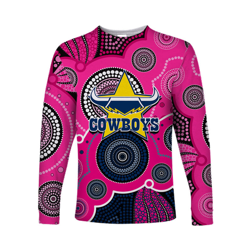 custom-personalised-and-number-cowboys-rugby-long-sleeve-shirts-aboriginal-pink-jersey