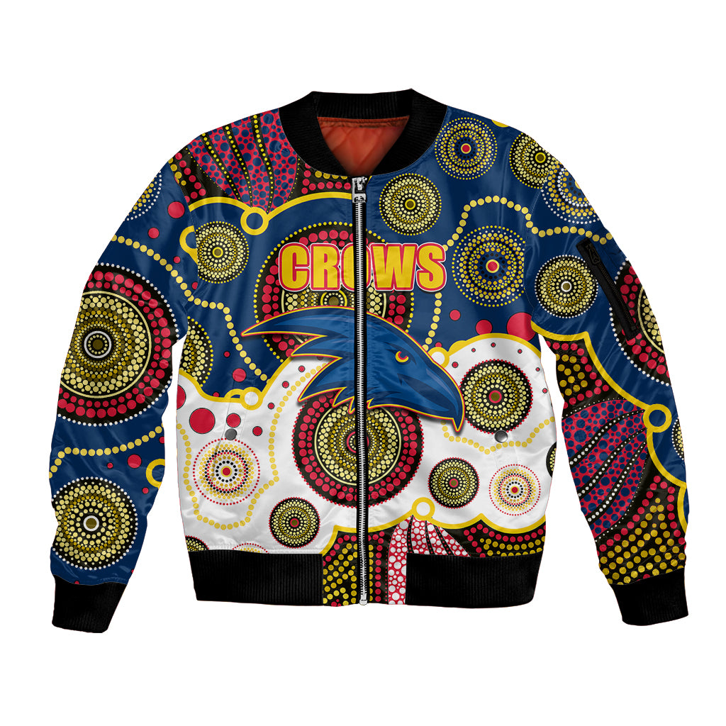 custom-personalised-and-number-crows-afl-sleeve-zip-bomber-jacket-aboriginal-patterns