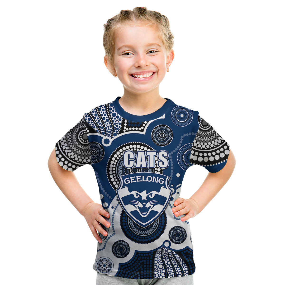 custom-personalised-and-number-cats-afl-kid-t-shirt-aboriginal-patterns