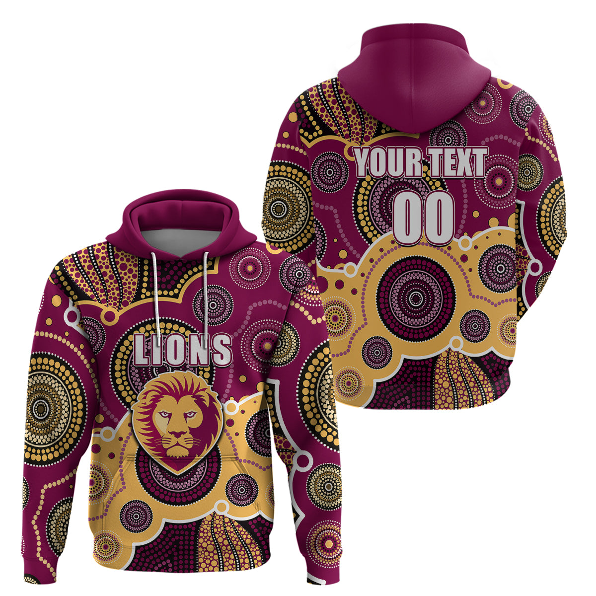 custom-personalised-and-number-lions-afl-hoodie-aboriginal-patterns