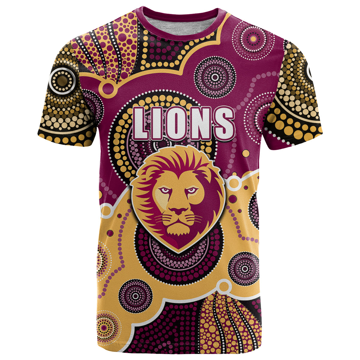 custom-personalised-and-number-lions-afl-t-shirt-aboriginal-patterns