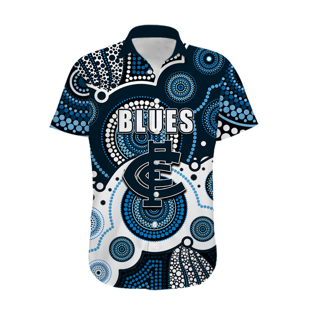 custom-personalised-and-number-blues-afl-hawaiian-shirt-aboriginal-patterns